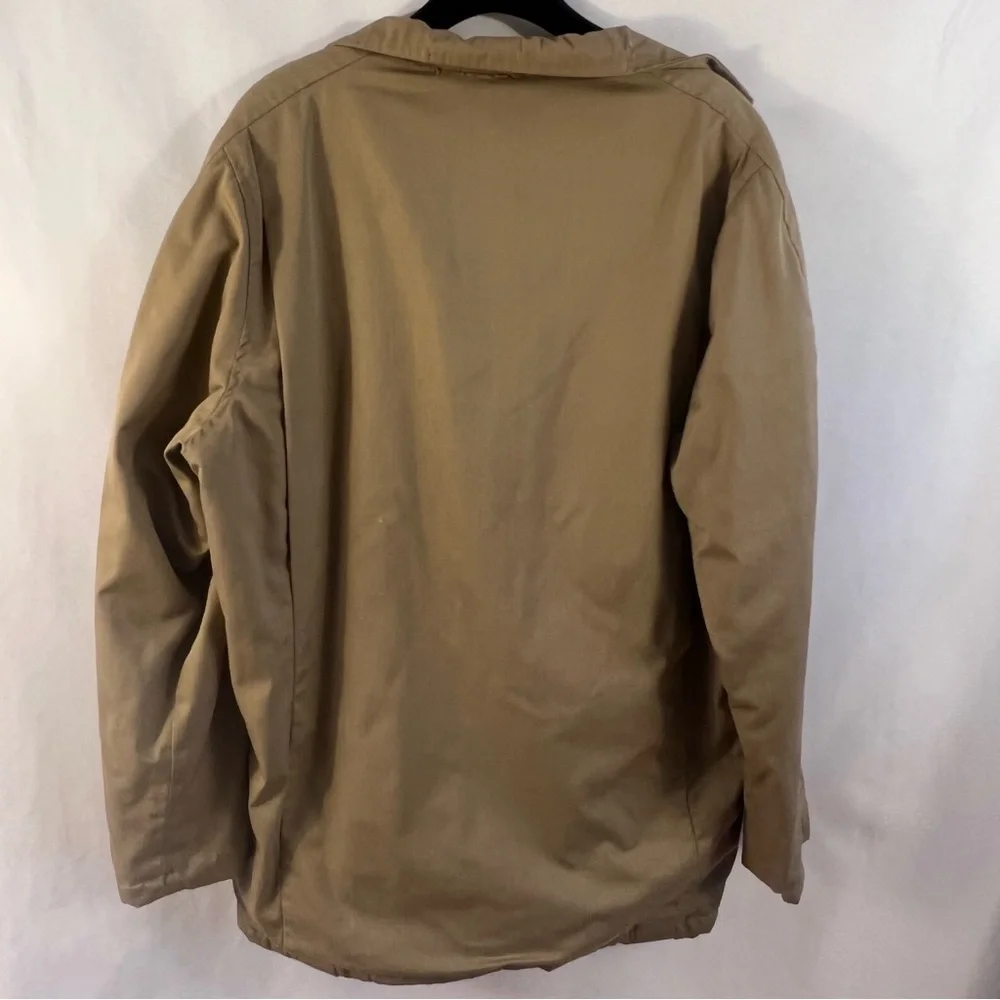 VTG RARE MCGREGOR  Jacket Men Size 44 Long Fur Lined MADE IN USA Range Cloth Tan